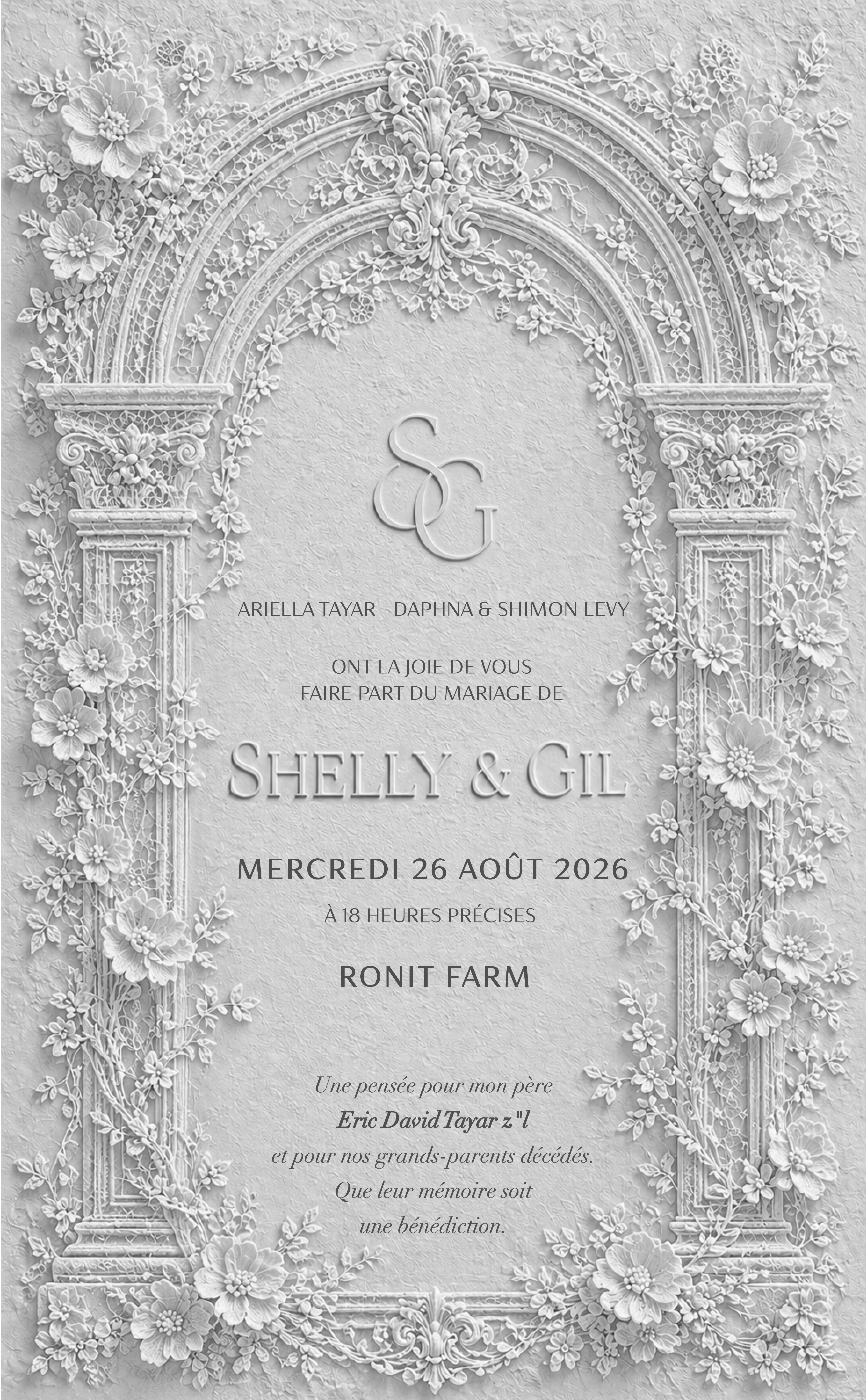 Invitation Shelly & Gil